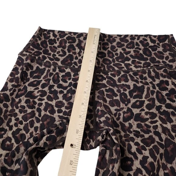 Varley Leggings Womens Large Luna Tort Leopard Print‎ Brown Dry Wick Athleisure - Picture 9 of 10